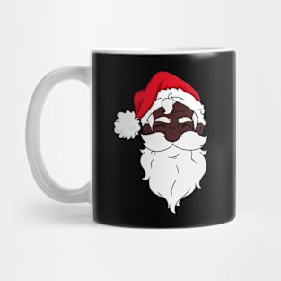 Black Santa Claus Face African American Christmas Mug